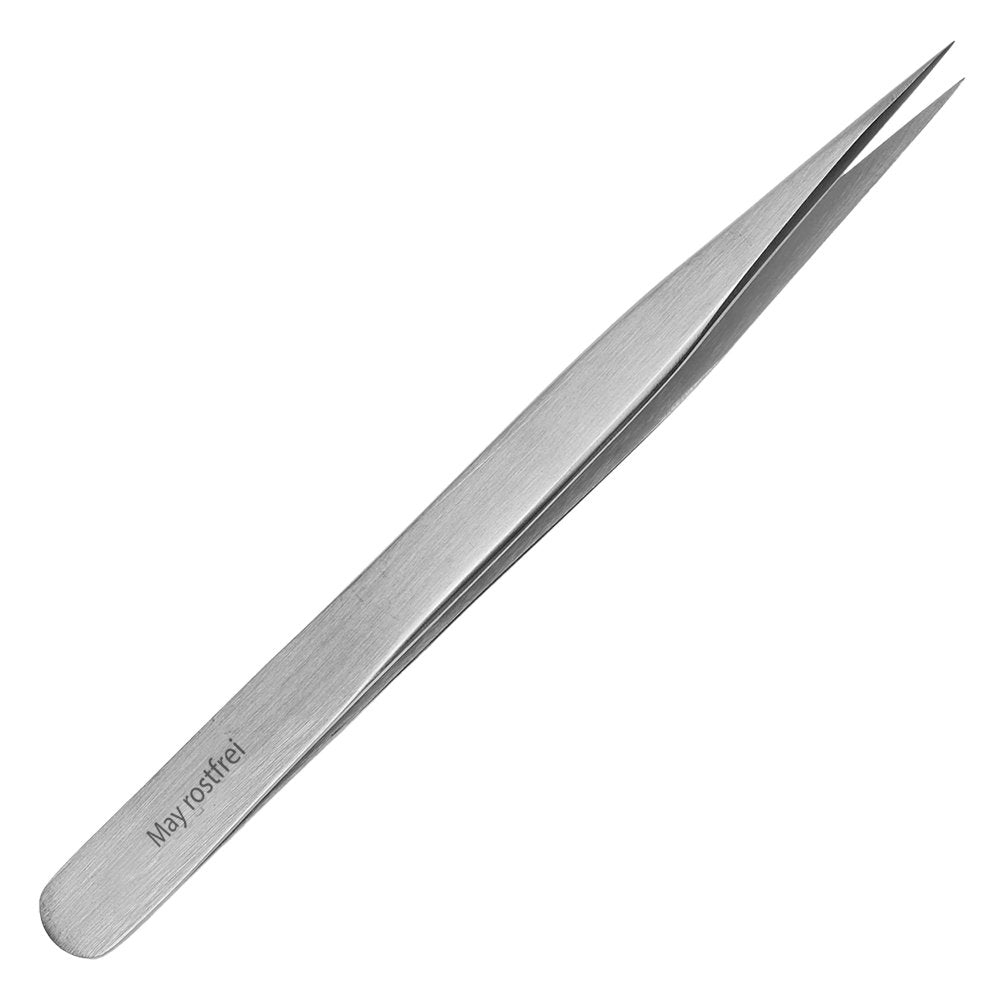 Pinzette aus Edelstahl, spitz, gerade Form, 105 mm, VE = 10 Stück Pinzette aus Edelstahl, spitz, gerade Form, 105 mm, VE = 10 Stück